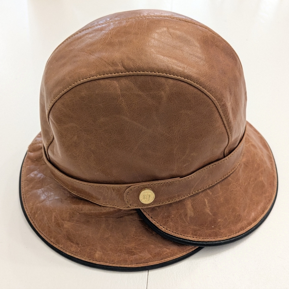 ERIC JAVITS Leather Cloche Packable Hat